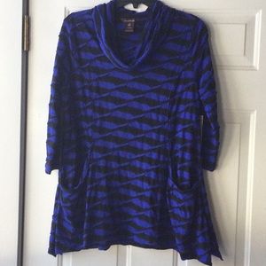 Multiples 3/4 Sleeve Tunic Top Size S NWT